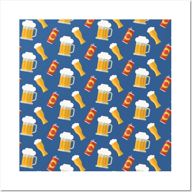 Beer, Mug, Glass, Can, Cold, Ice, Alcohol, Drink, Gift Wall Art by WiggleMania